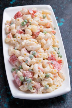 Sebzeli ev yapımı makarna salatası