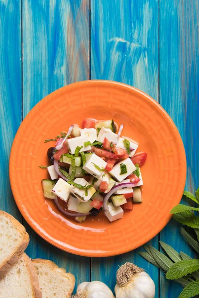 Ensalada griega con queso feta —  Fotos de Stock