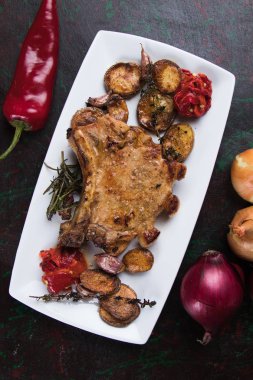 Mükemmel domuz fileto pirzola biftek