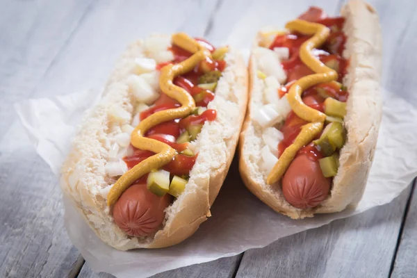 Perro caliente americano clásico — Foto de Stock