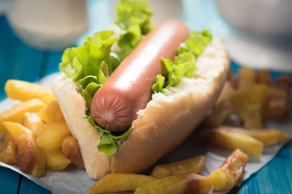 Classic american hot dog — Stock Photo, Image