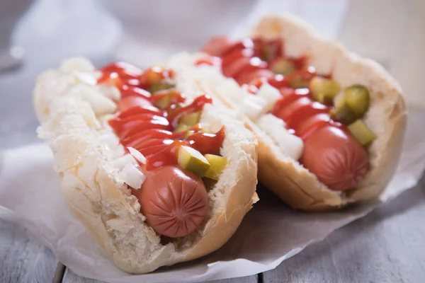 Perro caliente americano clásico — Foto de Stock