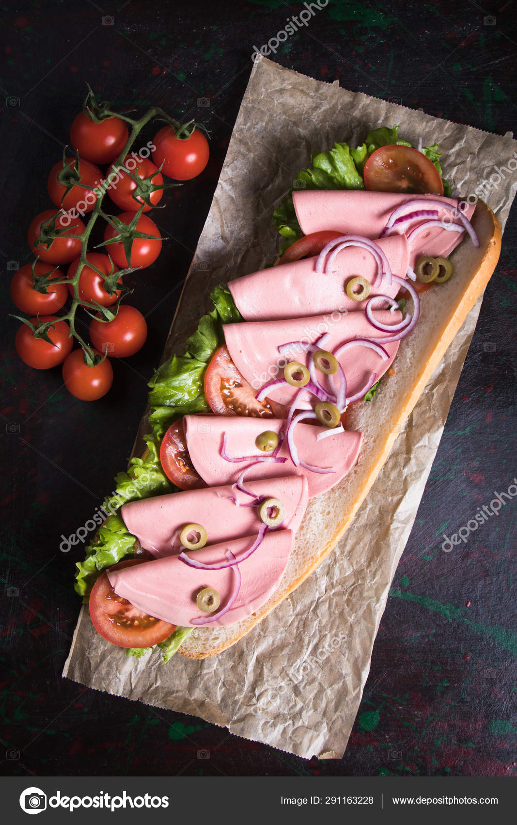 Italian submarine sandwich ??? Stock Photo ?? igordutina 291163228