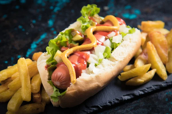 Klassieke American hot dog — Stockfoto