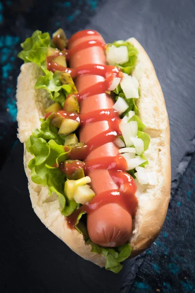 Klasický americký hot dog — Stock fotografie