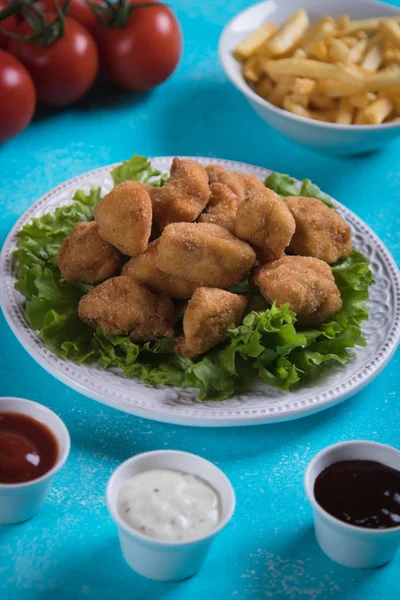 Nuggets de pollo fritos — Foto de Stock