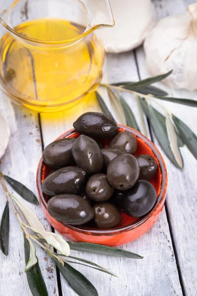 Olive Sottaceto Pronte Mangiare Cibo Sano Utilizzato Nelle Cucine Mediterranee — Foto Stock