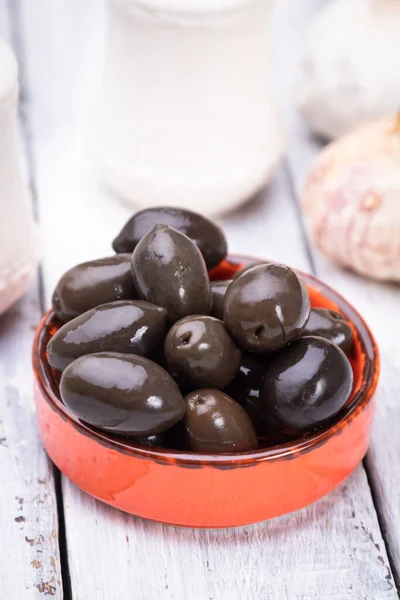 Gekneusde Olijven Klaar Eten Gezond Voedsel Gebruikt Mediterrane Keukens — Stockfoto