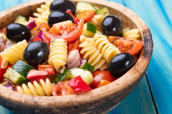 Ensalada Pasta Fusili Con Verduras Frescas —  Fotos de Stock