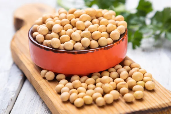 Bowl Dried Soy Beans Popular Food Ingredient — Stock Photo, Image