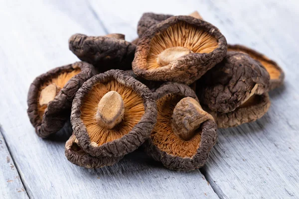 Cogumelos Shiitake Desidratados Ingrediente Alimentar Asiático — Fotografia de Stock