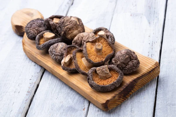 Setas Shiitake Deshidratadas Ingrediente Alimentario Asiático — Foto de Stock