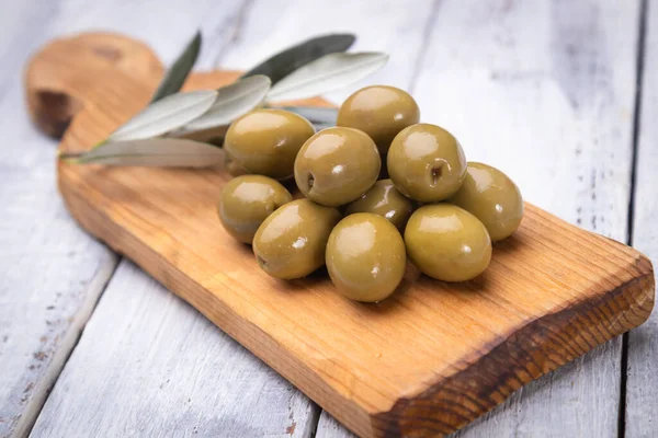 Nakrájené Olivy Připravené Jídlu Zdravé Jídlo Používané Středomořské Kuchyni — Stock fotografie