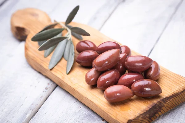 Azeitonas Conserva Prontas Para Comer Alimentos Saudáveis Utilizados Cozinhas Mediterrânicas — Fotografia de Stock