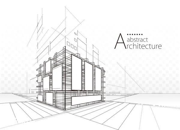 Architecturale abstracte achtergrond — Stockvector