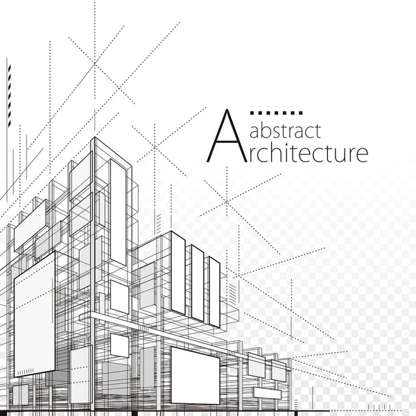 Construcción Edificios Arquitectura Diseño Urbano Fondo Abstracto — Vector de stock