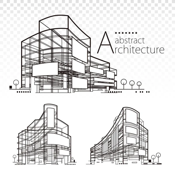Architektonische Abstraktion — Stockvektor