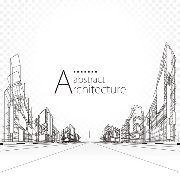 Progettazione astratta architettonica — Vettoriale Stock