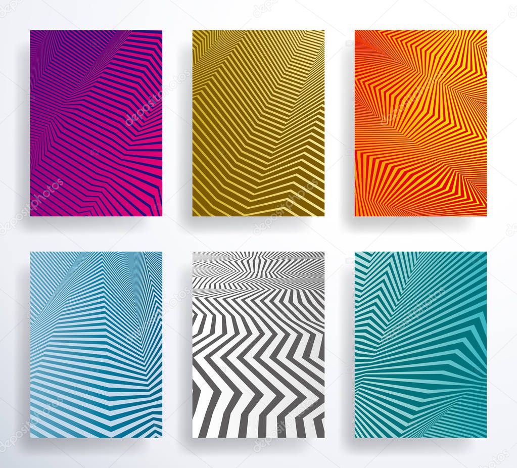 Set of Geometric Abstract Background 