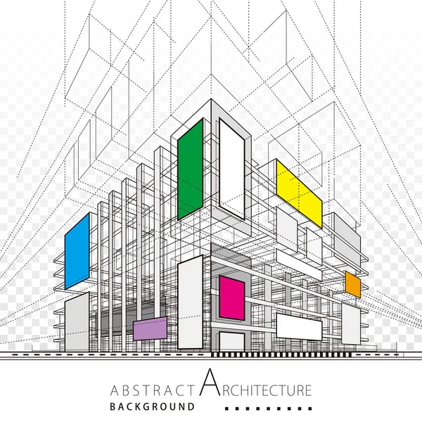 Architectural Abstract Design — Stock Vector