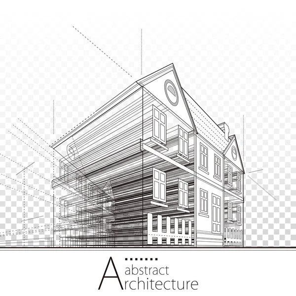 建筑抽象透视线 — 图库矢量图片