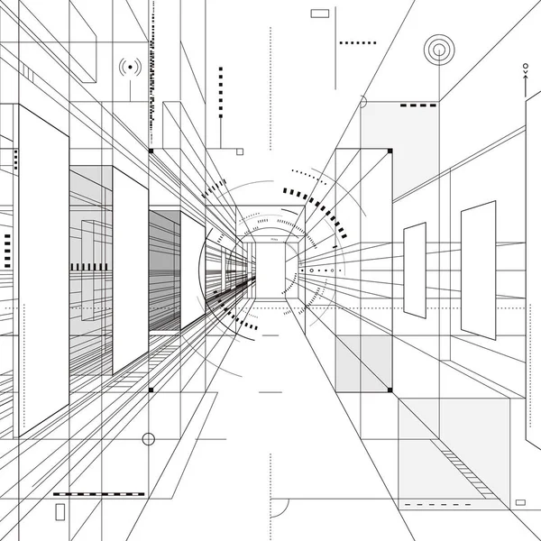 Abstrakt arkitektur och design — Stock vektor