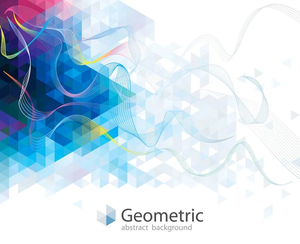 Dalga Geometrik Soyut Arka Plan. — Stok Vektör