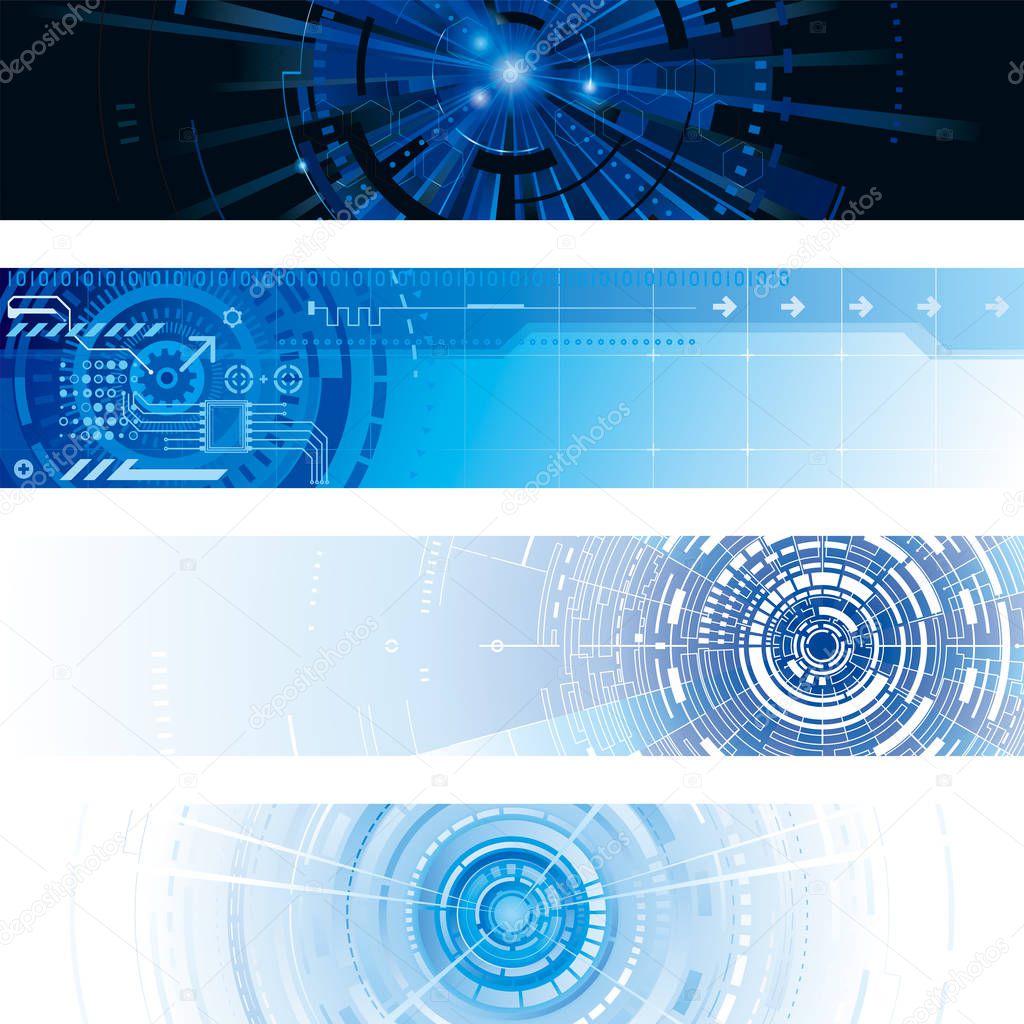 Technology Abstract Web Banner Background