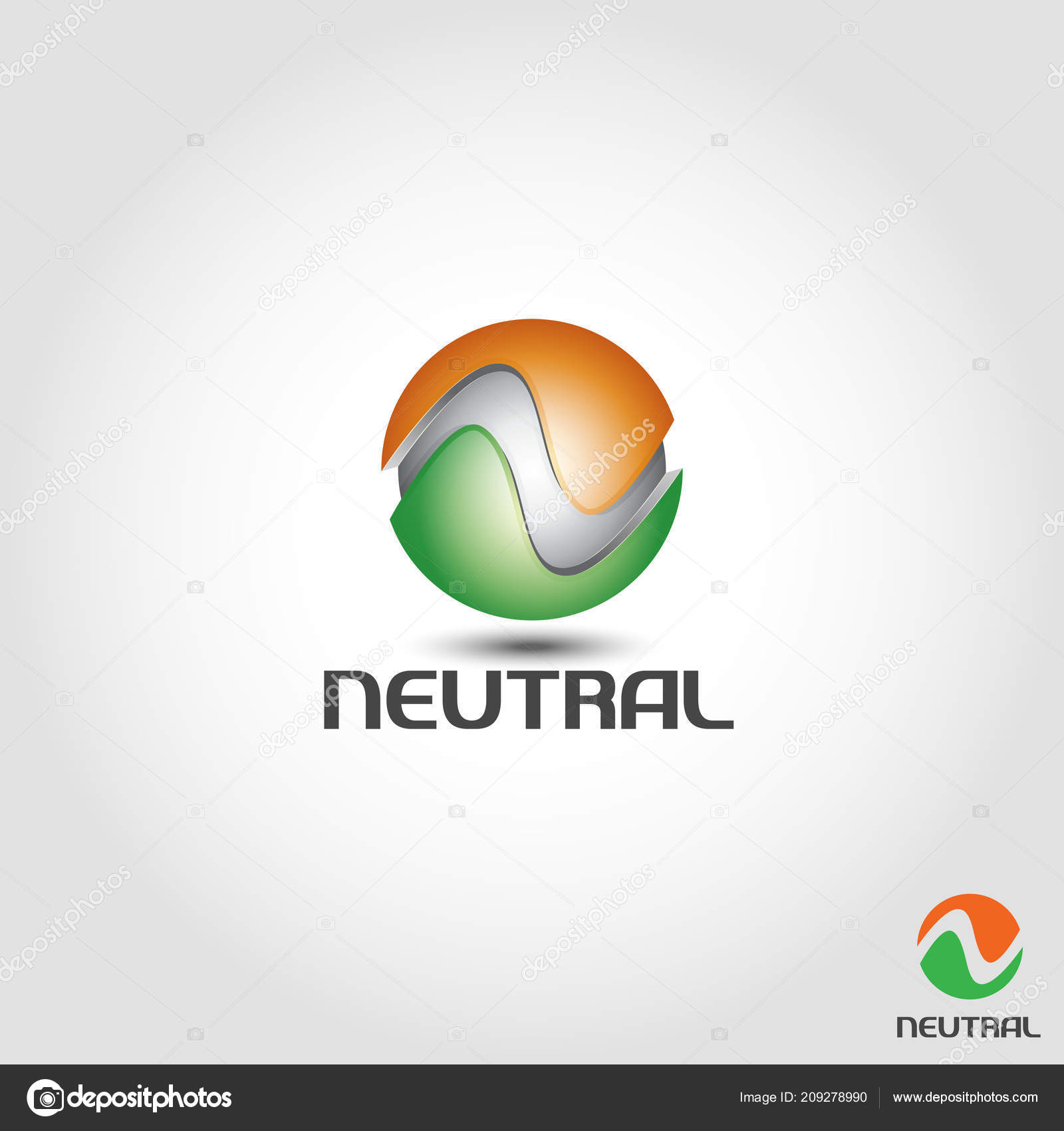 Neutral Letter Logo Circle Concept Style Stock Vector by ©ASMARAisME