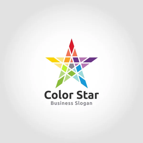 Stijlvolle Kleurrijke Star Logo — Stockvector