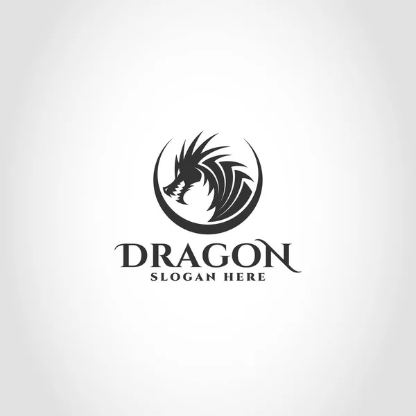 Dragon Logodur Şirket Club Topluluk Oyun Yazılım Diğer Birçok Fikri — Stok Vektör