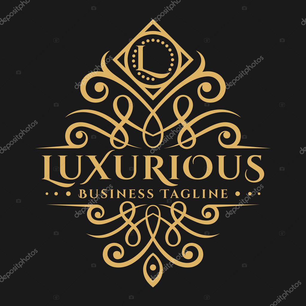 Luxurious is a Stylish Classic Letter L Logo with Beautiful Ornament