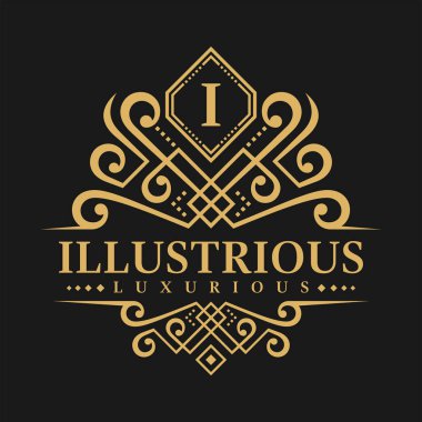 Harf ı Logo - klasik lüks stil Logo şablonu