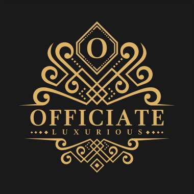 O harfi Logo - klasik lüks stil Logo şablonu