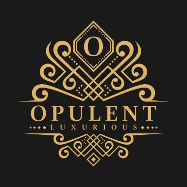 O harfi Logo - klasik lüks stil Logo şablonu