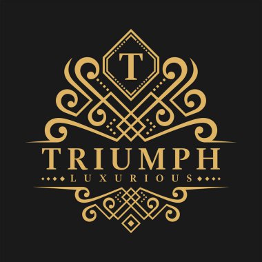 Mektup T Logo - klasik lüks stil Logo şablonu