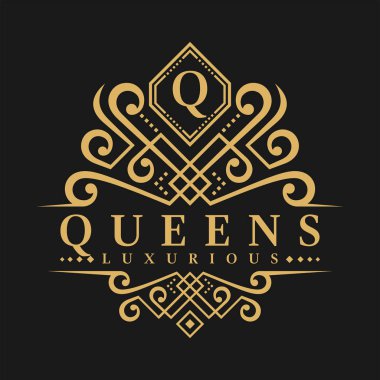 Harf Q Logo - klasik lüks stil Logo şablonu
