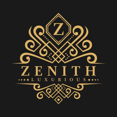 Z harfi Logo - klasik lüks stil Logo şablonu