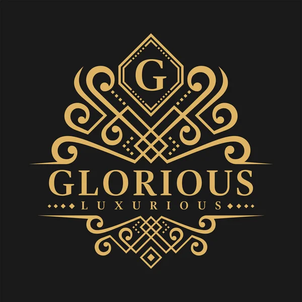 Lettre Logo Modèle Logo Style Luxueux Classique — Image vectorielle