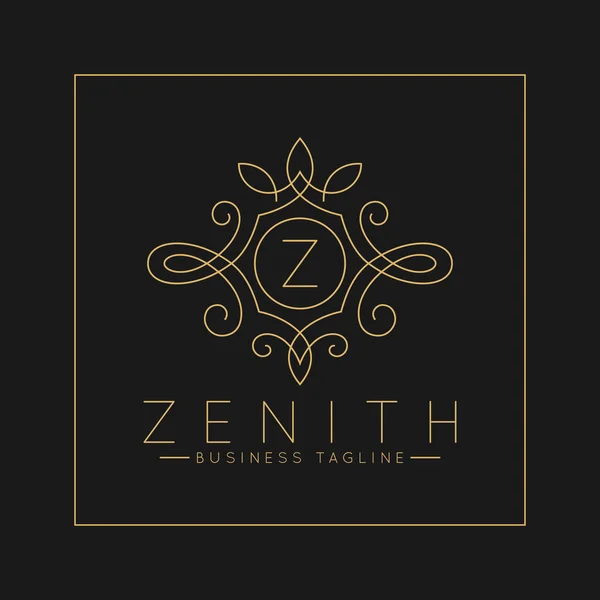 Logotipo Luxuoso letra Z com estilo de ornamento de arte de linha clássica — Fotografia de Stock