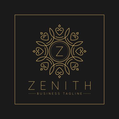 Klasik ve Lüks çizgi sanat süs tarzı vektör ile Mektup Z Logo
