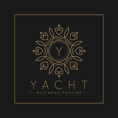 Klasik ve Lüks çizgi sanat süs tarzı vektör ile Mektup Y Logo