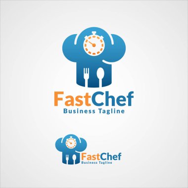 Fast Chef - Profesyonel Gıda Maker veya Fast Food Restoran Logosu