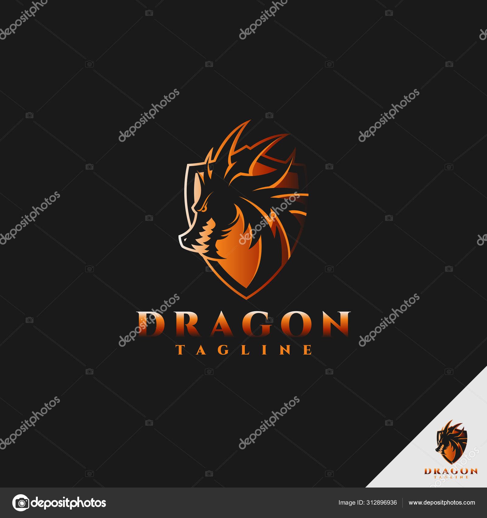 Dragon Logo Multipurpose Dragon Logo With Shield Concept Vector Image By C Asmaraisme Vector Stock Dragon Logo Multipurpose Dragon Logo With Shield Concept Vector Image By C Asmaraisme Vector Stock
