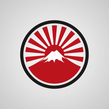 Çember kavramında Fujisan ile Japon Sembolü