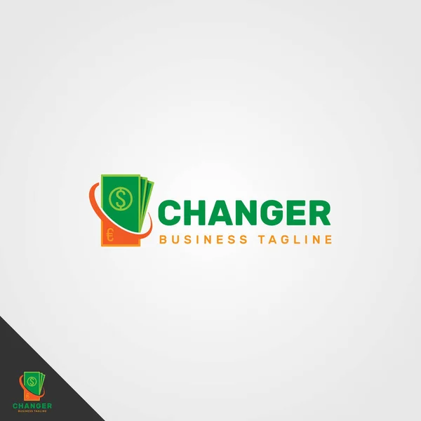 Para Değiştirici Logo Şablonu — Stok Vektör
