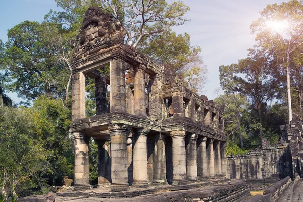 Галерея Храме Развалины Преах Хана Век Ангкор Вате Сием Рип — стоковое фото