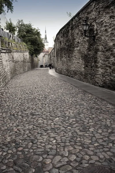 Old Houses Old City Streets Tallinn Estonia Toning — Stock Photo, Image