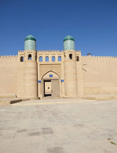 Entrance Gate Ancient City Wall Uzbekistan Khiva — Stock Photo, Image