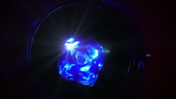 Абстрактний концептуальний фон з футуристичним високотехнологічним тунелем червоточини — стокове відео